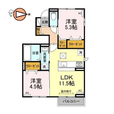 アルティス庄町 101の間取り図