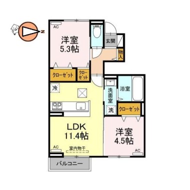 アルティス庄町 102の間取り図