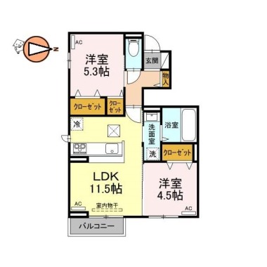 アルティス庄町 105の間取り図