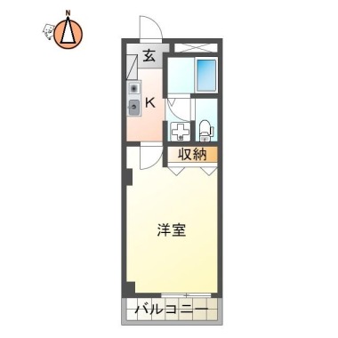 フィネス寺西 202の間取り図