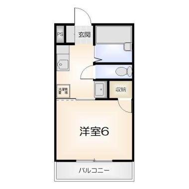 南昭和町 マンション 1K 203の間取り図