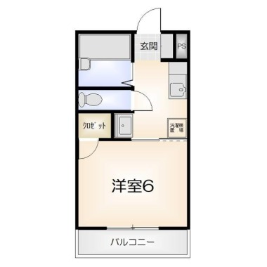 南昭和町 マンション 1K 206の間取り図