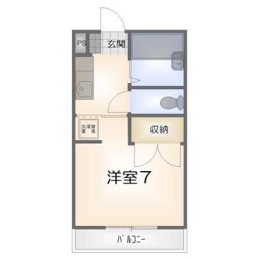 南昭和町 マンション 1K 207の間取り図