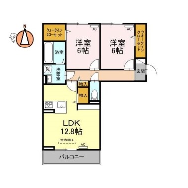 ドリーム庄町 203の間取り図