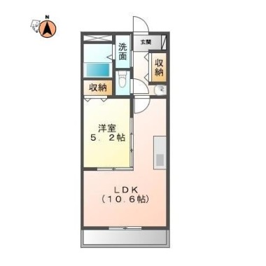 ウエストヒルズ 207の間取り図