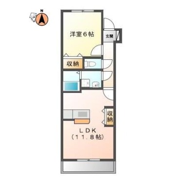 ウエストヒルズ 208の間取り図