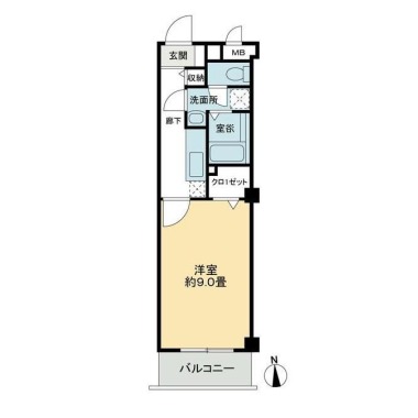 ウエストヒルズ 303の間取り図