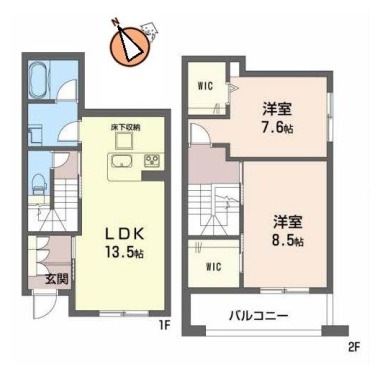 ベレオ東吉野 101の間取り図