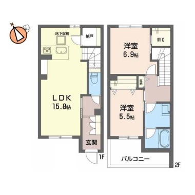 ベレオ東吉野 102の間取り図