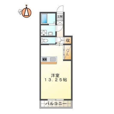 国府町府中字堀田 アパート 1R 102の間取り図