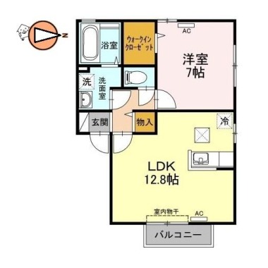 グランシャリオE棟 E102の間取り図