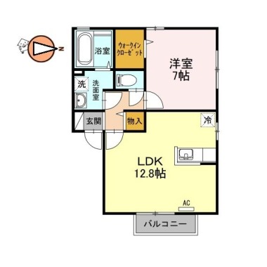 グランシャリオE棟 E202の間取り図