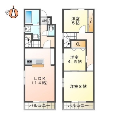 国府町府中字堀田 アパート 3LDK 103の間取り図