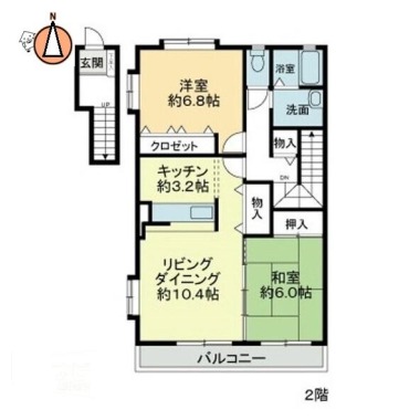 クレール 2NDの間取り図