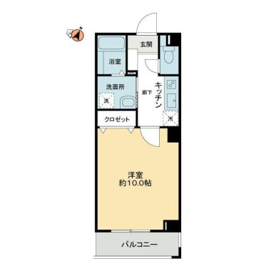 フィネス出来島 201の間取り図