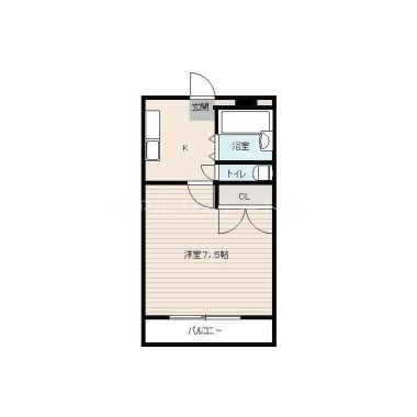 応神町古川 マンション 1K 202の間取り図