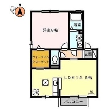 フェスティ佐古B棟 B102の間取り図