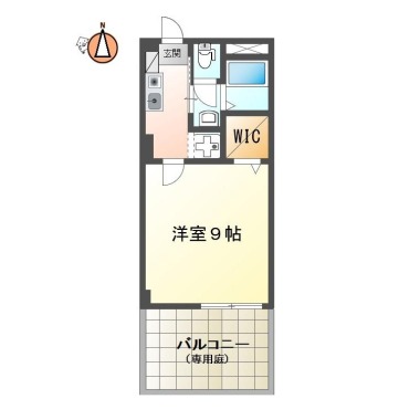 フォブール蔵本 105の間取り図