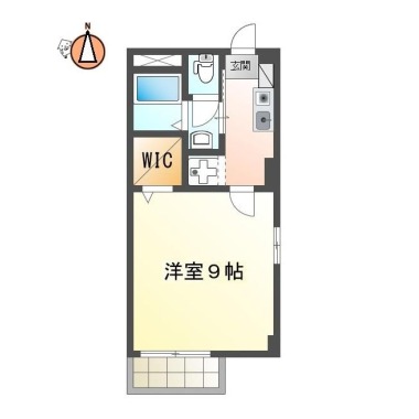 フォブール蔵本 201の間取り図