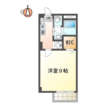 フォブール蔵本 202の間取り図