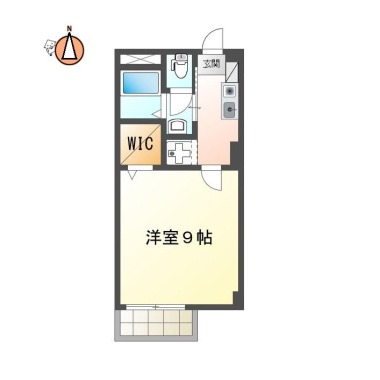 フォブール蔵本 208の間取り図