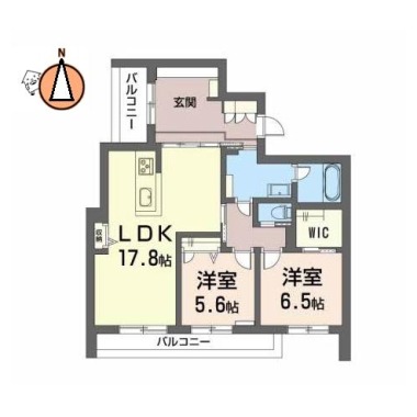 アミコート 201の間取り図