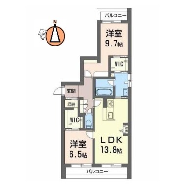 アミコート 202の間取り図