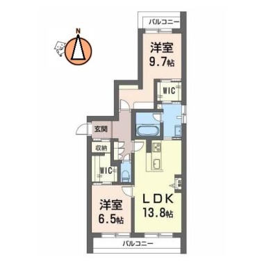 アミコート 302の間取り図