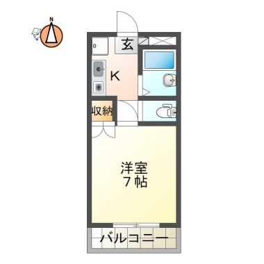 メゾンプリンス 207の間取り図