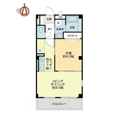 フォブールイノツ 303の間取り図