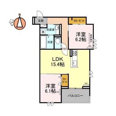 エグレットテラス 101の間取り図