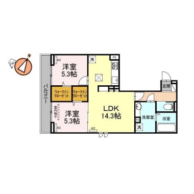 ヒーローキングダム 103の間取り図