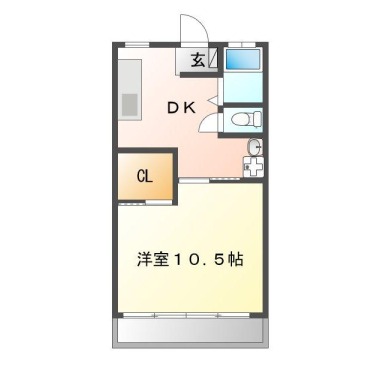 昭和町 マンション 1DK 303の間取り図