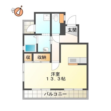 住吉 マンション 1R 33の間取り図