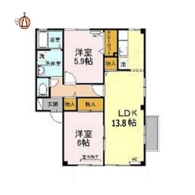 フォブールミューレ 102の間取り図