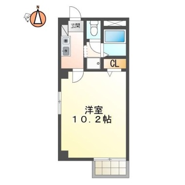 フォブール蔵本 109の間取り図