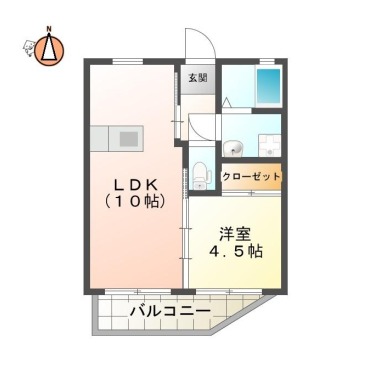 寿マンション 202の間取り図