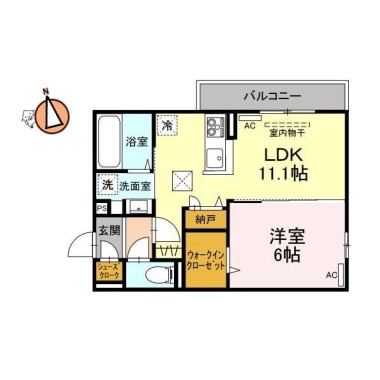 モンプリミエ ルラシオン III 101の間取り図