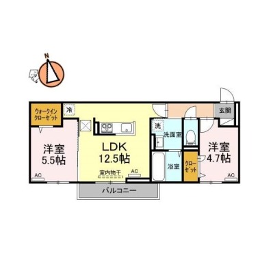 モンプリミエ ルラシオン III 103の間取り図