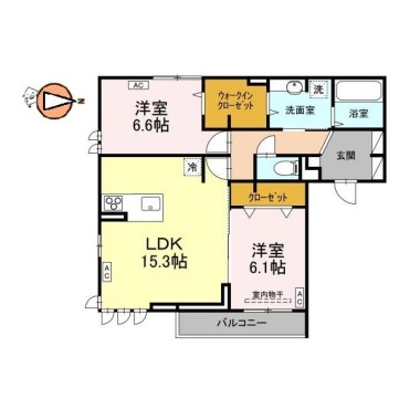 アーネスト安宅 301の間取り図