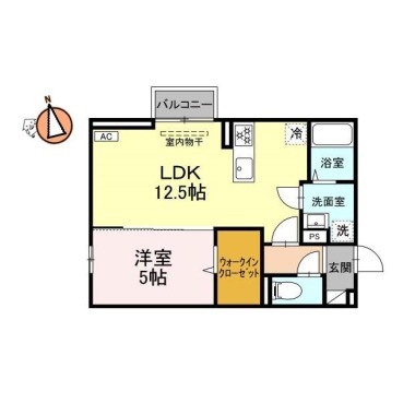 クリエ・ガーデン 105の間取り図