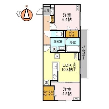 オリーヴァ 203の間取り図