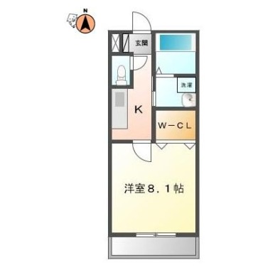 ボヌールピエス 303の間取り図