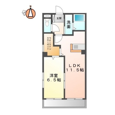 ボヌールピエス 305の間取り図