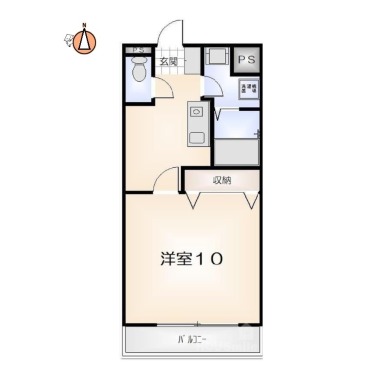 南昭和町 マンション 1K 103の間取り図