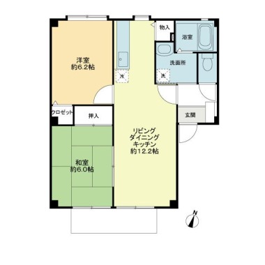 フォブール北矢三 104の間取り図