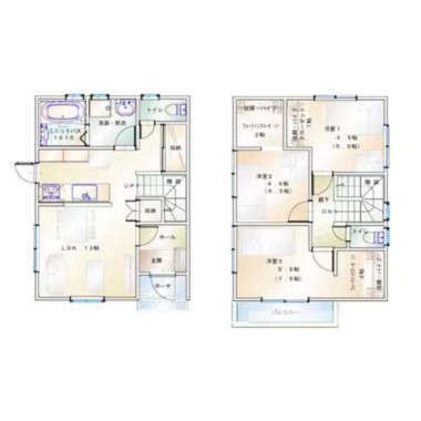 八万町 一戸建て 3LDK Jの間取り図