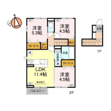 ブリエ ドゥ C棟 205の間取り図