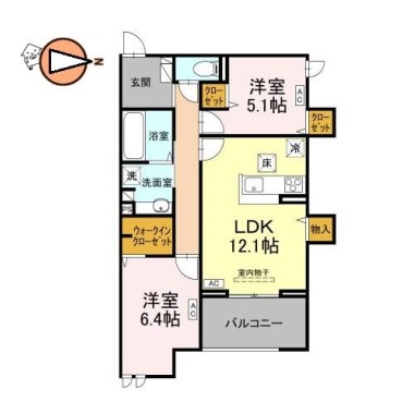 ドゥ・アムール 101の間取り図
