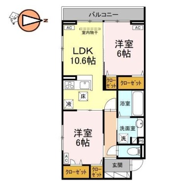 ドゥ・アムール 103の間取り図